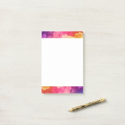 Schöne Regenbogenfarben Abstraktes Design Post-it Klebezettel (Auf Schreibtisch)