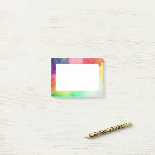 Schöne Regenbogenfarben Abstraktes Design Post-it Klebezettel (Auf Schreibtisch)