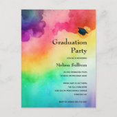 Schöne Regenbogenfarben Abstraktes Design Postkarte (Vorderseite)