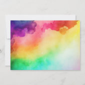 Schöne Regenbogenfarben Abstraktes Design Save The Date (Rückseite)