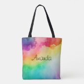 Schöne Regenbogenfarben Abstraktes Design Tasche (Rückseite)
