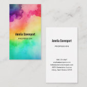 Schöne Regenbogenfarben Abstraktes Design Visitenkarte (Vorne/Hinten)