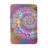 Schöne Regenbogenfarben Abstraktes Fraktal Kunst, Badematte (Vorderseite Vertikal)