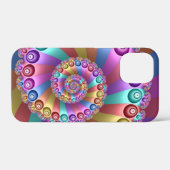 Schöne Regenbogenfarben Abstraktes Fraktal Kunst, Case-Mate iPhone Hülle (Rückseite (Horizontal))