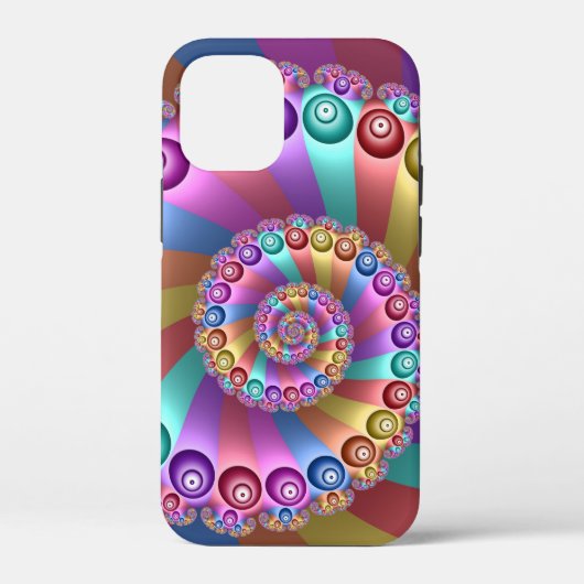 Schöne Regenbogenfarben Abstraktes Fraktal Kunst, Case-Mate iPhone Hülle (Rückseite)