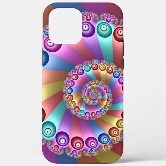 Schöne Regenbogenfarben Abstraktes Fraktal Kunst, Case-Mate iPhone Hülle (Rückseite)