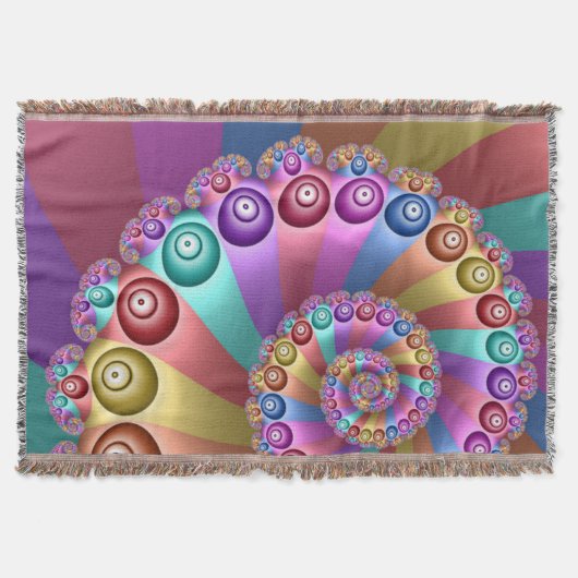 Schöne Regenbogenfarben Abstraktes Fraktal Kunst,  Decke (Vorderseite)