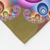 Schöne Regenbogenfarben Abstraktes Fraktal Kunst, Fleecedecke (Ecke)