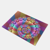 Schöne Regenbogenfarben Abstraktes Fraktal Kunst,  Fußmatte (Schrägansicht)