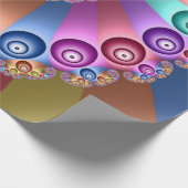 Schöne Regenbogenfarben Abstraktes Fraktal Kunst, Geschenkpapier (Ecke)