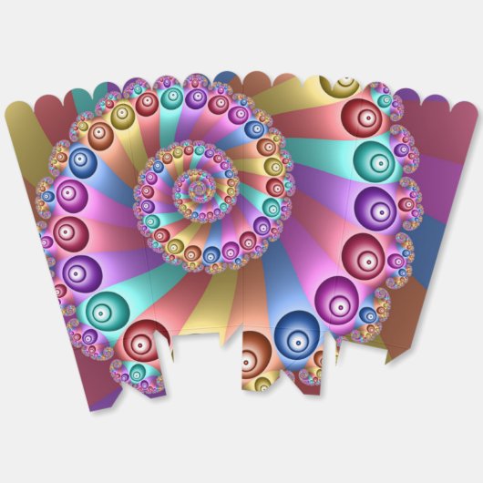 Schöne Regenbogenfarben Abstraktes Fraktal Kunst, Geschenkschachtel (Ungeklappt)