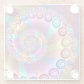 Schöne Regenbogenfarben Abstraktes Fraktal Kunst,  Glasuntersetzer (Rückseite)