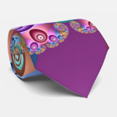 Schöne Regenbogenfarben Abstraktes Fraktal Kunst, Krawatte (Gerollt)