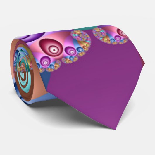 Schöne Regenbogenfarben Abstraktes Fraktal Kunst, Krawatte (Gerollt)