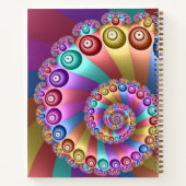 Schöne Regenbogenfarben Abstraktes Fraktal Kunst, Notizblock (Rückseite)