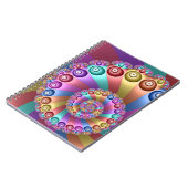 Schöne Regenbogenfarben Abstraktes Fraktal Kunst, Notizblock (Linke Seite)