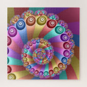 Schöne Regenbogenfarben Abstraktes Fraktal Kunst,  Puzzle (Horizontal)