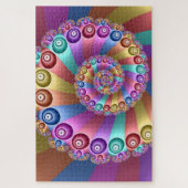 Schöne Regenbogenfarben Abstraktes Fraktal Kunst,  Puzzle (Vertikal)