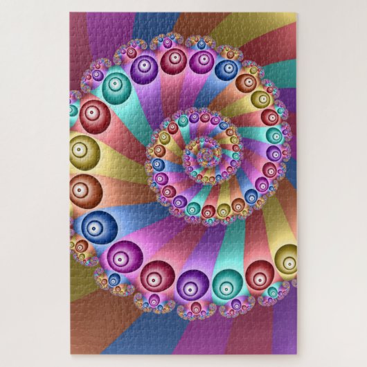 Schöne Regenbogenfarben Abstraktes Fraktal Kunst,  Puzzle (Vertikal)