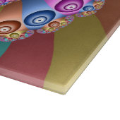 Schöne Regenbogenfarben Abstraktes Fraktal Kunst, Schneidebrett (Ecke)