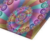 Schöne Regenbogenfarben Abstraktes Fraktal Kunst,  Schneidebrett (Ecke)