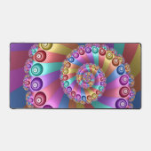 Schöne Regenbogenfarben Abstraktes Fraktal Kunst,  Schreibtischunterlage (Vorderseite)