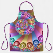 Schöne Regenbogenfarben Abstraktes Fraktal Kunst,  Schürze (Vorderseite)