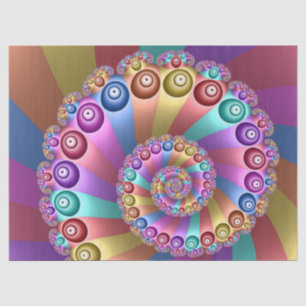 Schöne Regenbogenfarben Abstraktes Fraktal Kunst, Seidenpapier