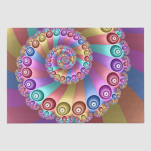 Schöne Regenbogenfarben Abstraktes Fraktal Kunst, Seidenpapier