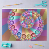 Schöne Regenbogenfarben Abstraktes Fraktal Kunst, Seidenpapier (Basteln)