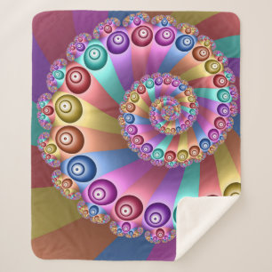 Schöne Regenbogenfarben Abstraktes Fraktal Kunst,  Sherpadecke