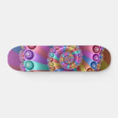 Schöne Regenbogenfarben Abstraktes Fraktal Kunst, Skateboard (Horizontal)