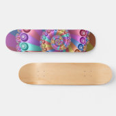 Schöne Regenbogenfarben Abstraktes Fraktal Kunst, Skateboard (Horizontal)