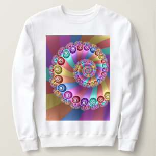 Schöne Regenbogenfarben Abstraktes Fraktal Kunst,  Sweatshirt