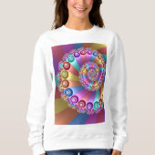 Schöne Regenbogenfarben Abstraktes Fraktal Kunst, Sweatshirt (Vorderseite)
