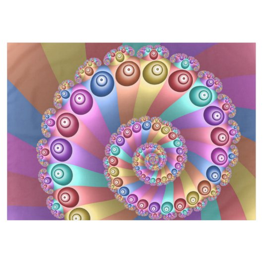 Schöne Regenbogenfarben Abstraktes Fraktal Kunst, Tischdecke (Vorderseite (Horizontal))