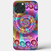 Schöne Regenbogenfarben Abstraktes Fraktal Kunstna Case-Mate iPhone Hülle (Rückseite)