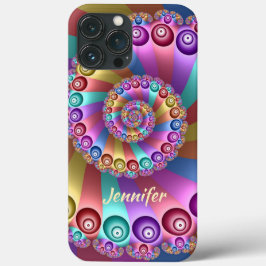Schöne Regenbogenfarben Abstraktes Fraktal Kunstna Case-Mate iPhone Hülle