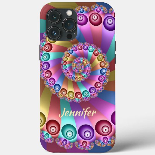 Schöne Regenbogenfarben Abstraktes Fraktal Kunstna Case-Mate iPhone Hülle (Rückseite)