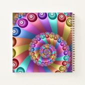 Schöne Regenbogenfarben Abstraktes Fraktal Kunstna Notizblock (Rückseite)