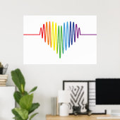 Schöne Regenbogenfarben eines schlagenden menschli Poster (Heimbüro)