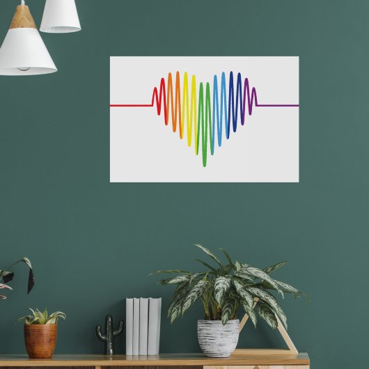 Schöne Regenbogenfarben eines schlagenden menschli Poster (Wohnzimmer 1)