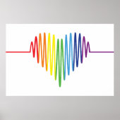 Schöne Regenbogenfarben eines schlagenden menschli Poster (Vorne)