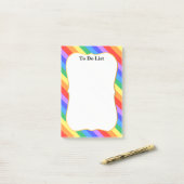 Schöne Regenbogenfarben Post-it Klebezettel (Auf Schreibtisch)