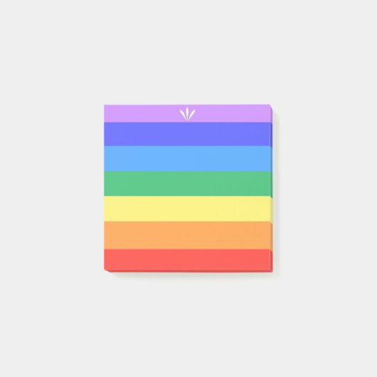 Schöne Regenbogenfarben Post-it Klebezettel (Vorderseite)