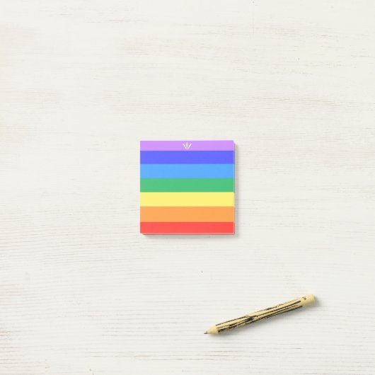Schöne Regenbogenfarben Post-it Klebezettel (Auf Schreibtisch)
