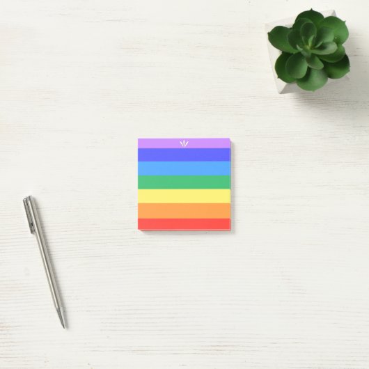 Schöne Regenbogenfarben Post-it Klebezettel (Büro)