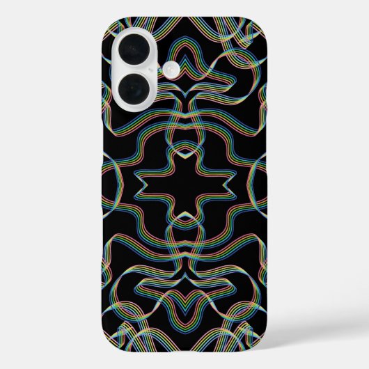 Schöne Regenbogenfarbene Band Rollen Muster Kunst Case-Mate iPhone Hülle (Rückseite)