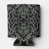 Schöne Regenbogenfarbene Band Rollen Muster Kunst Dosenkühler (Rückseite)