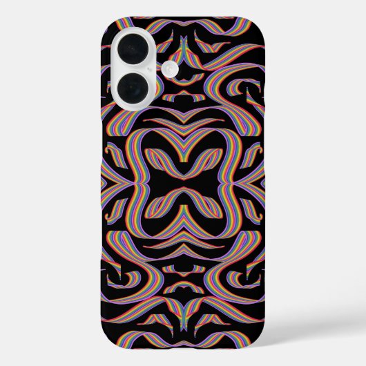 Schöne Regenbogenfarbene Bandverdrehungen Muster K Case-Mate iPhone Hülle (Rückseite)